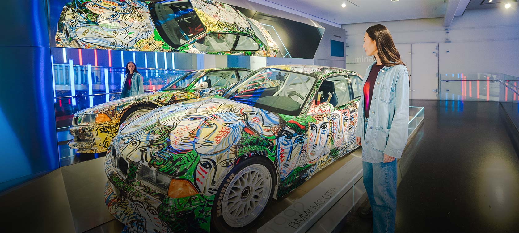 Art Car Exhibition BMW Museum BMW with artistic decorations in the Art Car exhibition of the BMW Museum