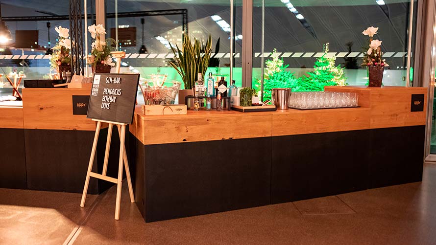 Gin-Bar Gin bar in the BMW Welt in industrial design