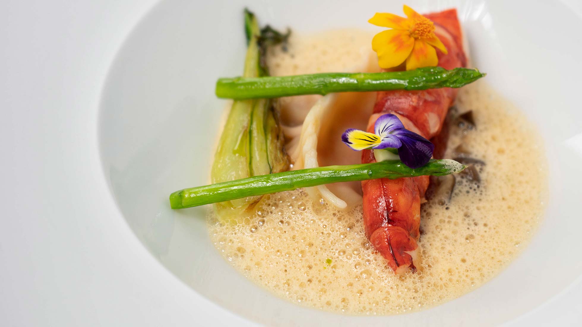 fine foam soup with lobster fine foam soup with lobster