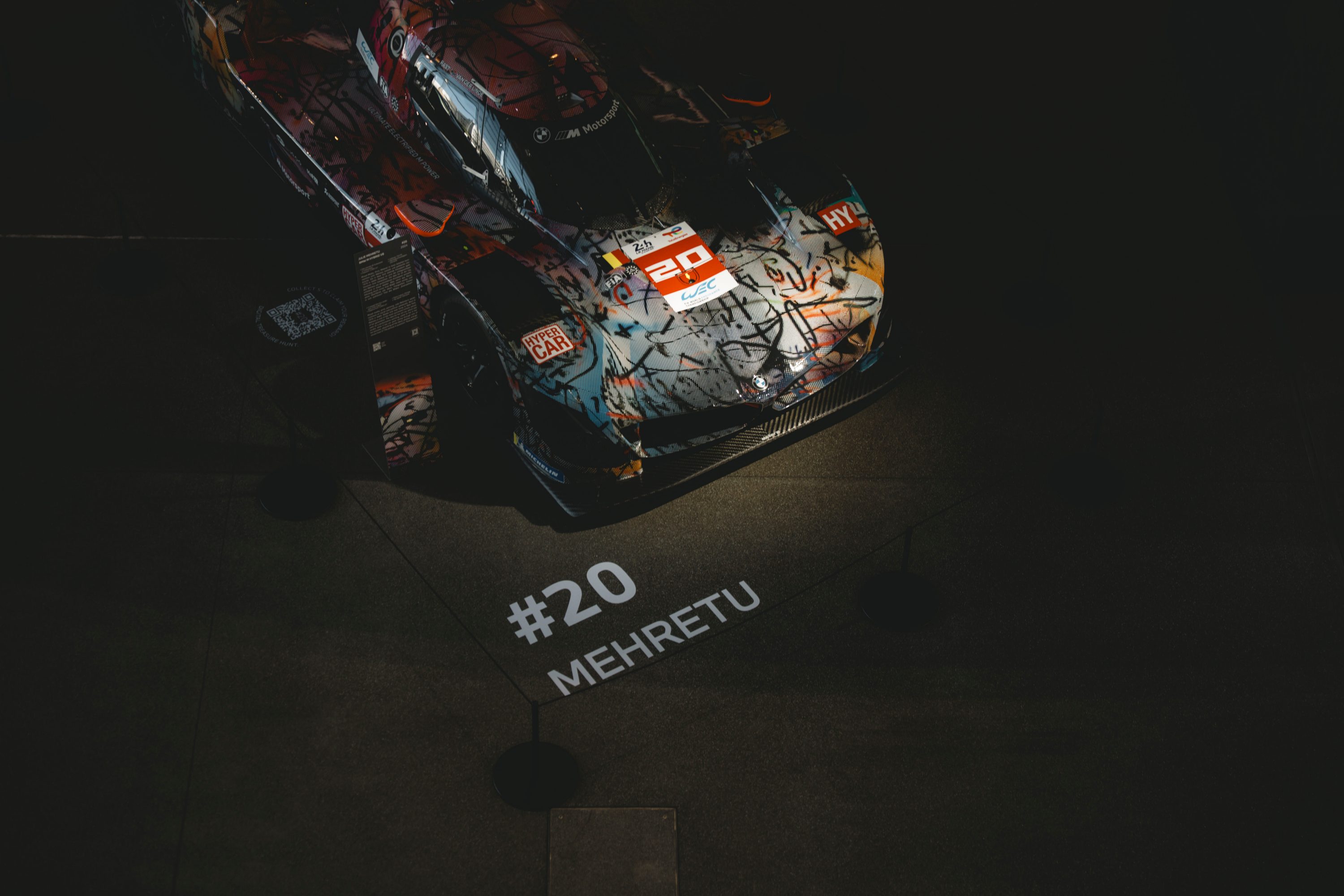 BMW M Hybrid V8 Art Car by artist Julie Mehretu.