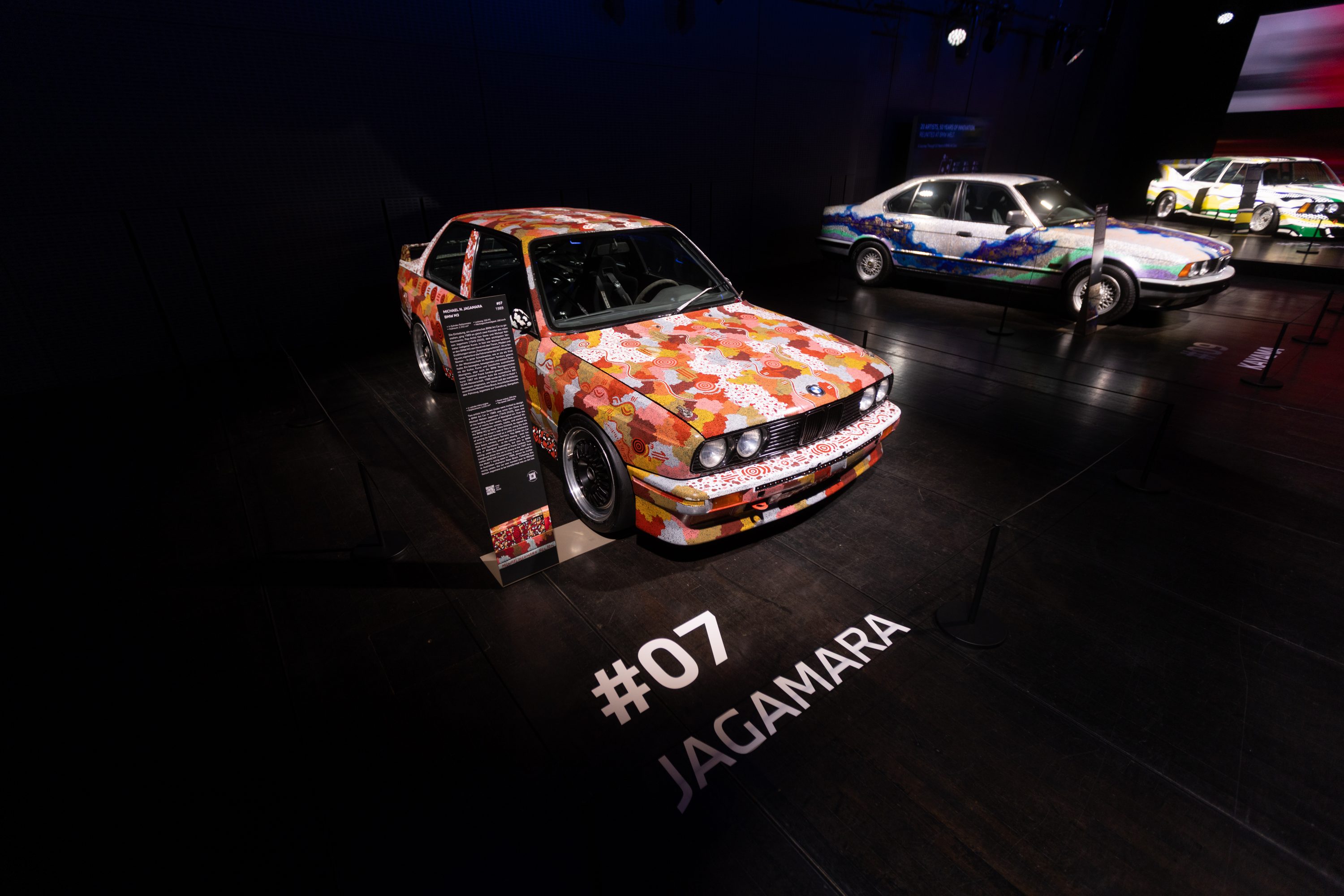 BMW M3 Art Car by artist Michael Jagamara Nelson.