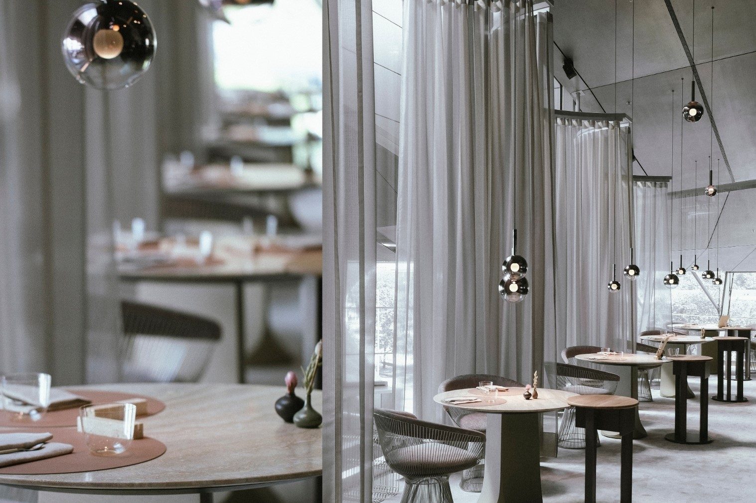 View of the Fine Dining Room by Käfer restaurant in BMW Welt for the Business Club